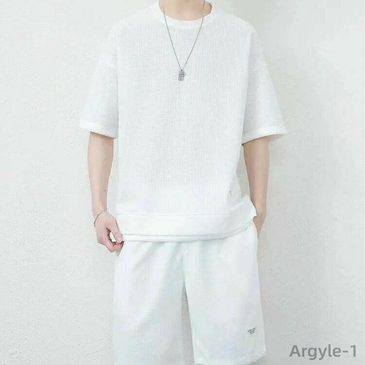 【送料無料】ハーフパンツ 夏服 おしゃれ Tシャツ 上下セット 半袖Tシャツ ワッフ...