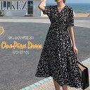 ワンピース 半袖 レディース トップス 春 夏 秋 おしゃれ 可愛い ブラック S/M/L h4n37