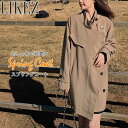 スプリングコート 長袖 ドロップショルダー レディース 春 秋 アウター ベージュ S/M/L h4s11(4)