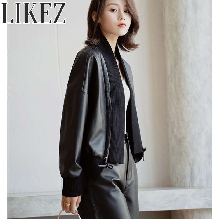ラムレザージャケット 本革 レディース 秋冬 アウター ブラック M/L/2L/3L/4L h2b02