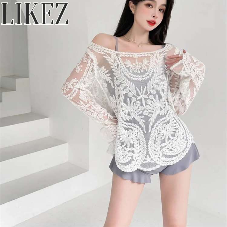 ワンピース水着 トップスセット レディース 夏 ホワイト S/M/L/2L i2x24