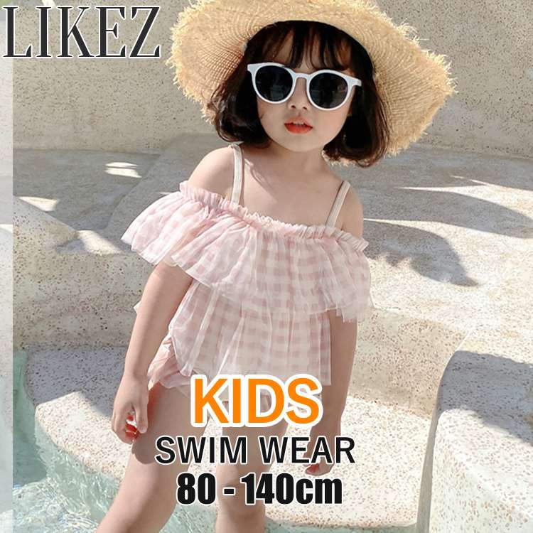 水着 キッズ 女の子 女子 セパレート ジュニア ベビー 小学校 幼稚園 保育園 ピンク S/M/L/2L/3L/4L i2q02