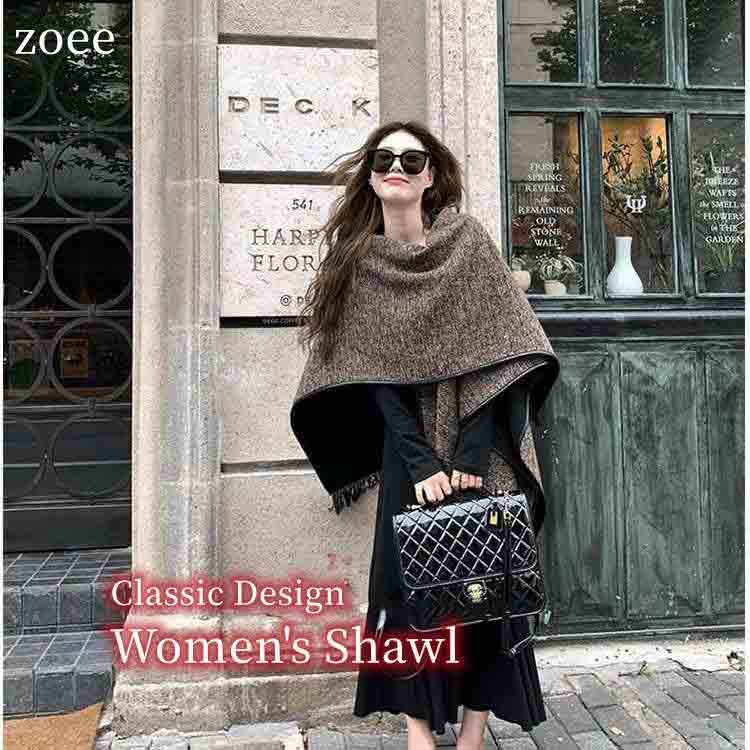 ニットケープ ウール 秋冬 レディース アウター レギュラー丈 ポンチョ ブラウン フリーサイズF j1h04