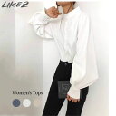 【セール2499円】長袖 シャツ 無地 シンプル 春秋 レディース ブルー/ホワイト/カーキ/ブラック S/M/L/2L k1o07【メール便】【送料無料】