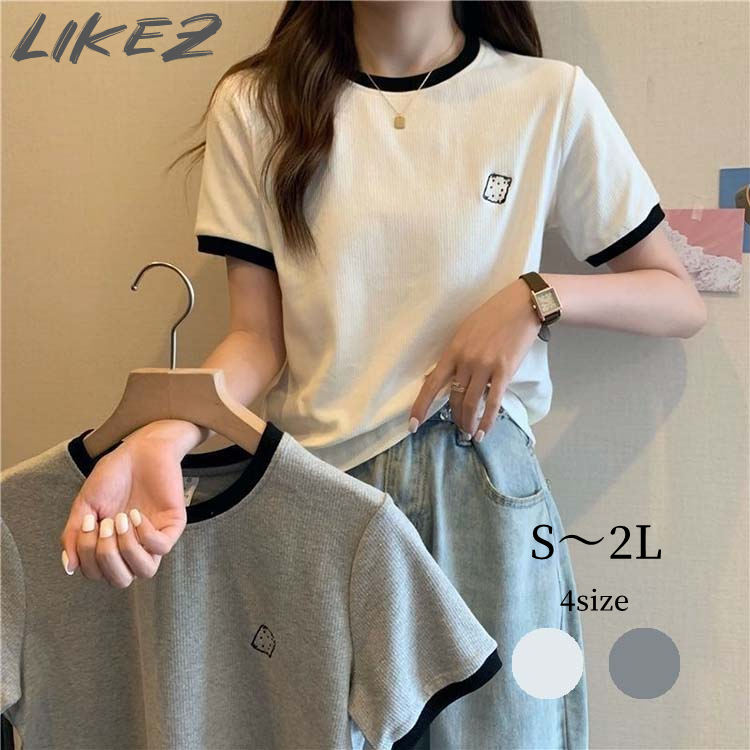 ��󥬡�T����� Ⱦµ U�ͥå� ����ץ� �����奢�� ���ݥ���� ��ǥ����� �ղ� �ȥåץ� �ۥ磻��/���졼 S/M/L/2L k1o38 �ڥ᡼���ءۡ�...