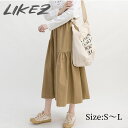 夏新作 スカート ティアード 無地 レディース ボトムス 春秋 カーキ S/M/L l1l14