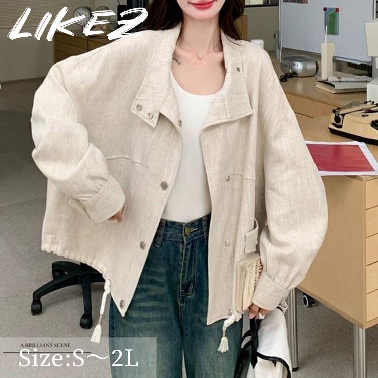 Rakuten - 【2026春新作】スプリングコート レディース アウター ジャケット 長袖 春/秋 ベージュ S/M/L/2L m1t23