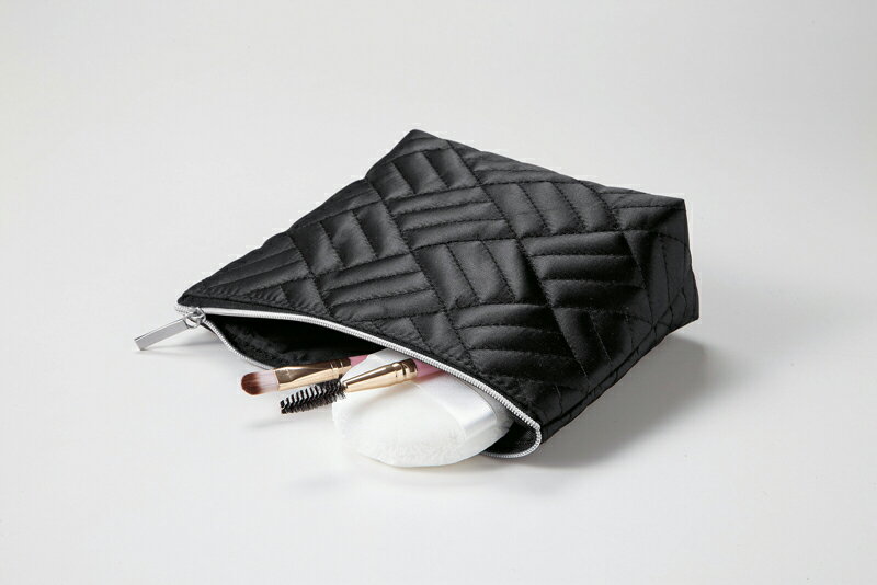 マチ付き小物ポーチ マスクケース メイク入れ 化粧雑貨 化粧ポーチ 小さめ かわいい 黒 ディ ルッソ Di lusso 送料無料
