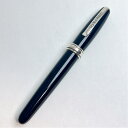 【中古】 ティファニー レジン 万年筆 925 ブラック ペン先 750 スターリング シルバー
