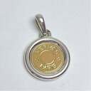 【中古】 エルメス セリエ コンビ チャーム シルバー イエロ ゴールド