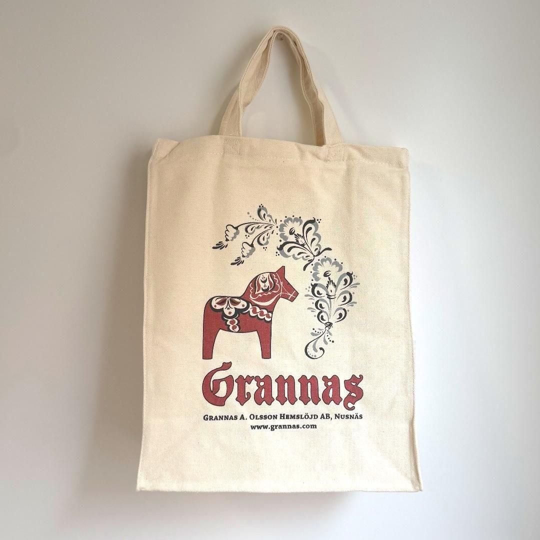 乐天商城 - コットンバッグ Grannas グラナスバッグ ダーラナホース マチ付き 北欧雑貨 スウェーデン ネコポス配送
