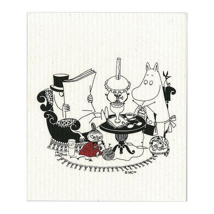 乐天商城 - スポンジワイプ MOOMIN ムーミン パパ読書中 北欧雑貨 フィンランド ネコポス配送