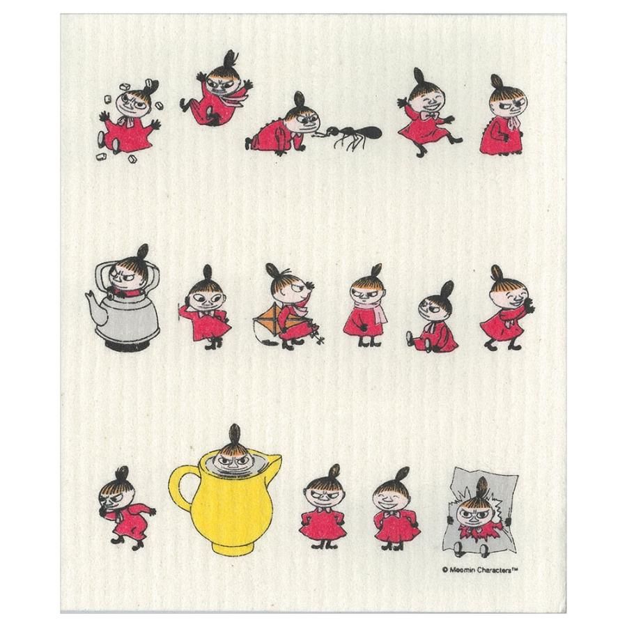 乐天商城 - スポンジワイプ リトルミイがいっぱい MOOMIN ムーミン e.スポンジワイプ 北欧雑貨 フィンランド ネコポス配送