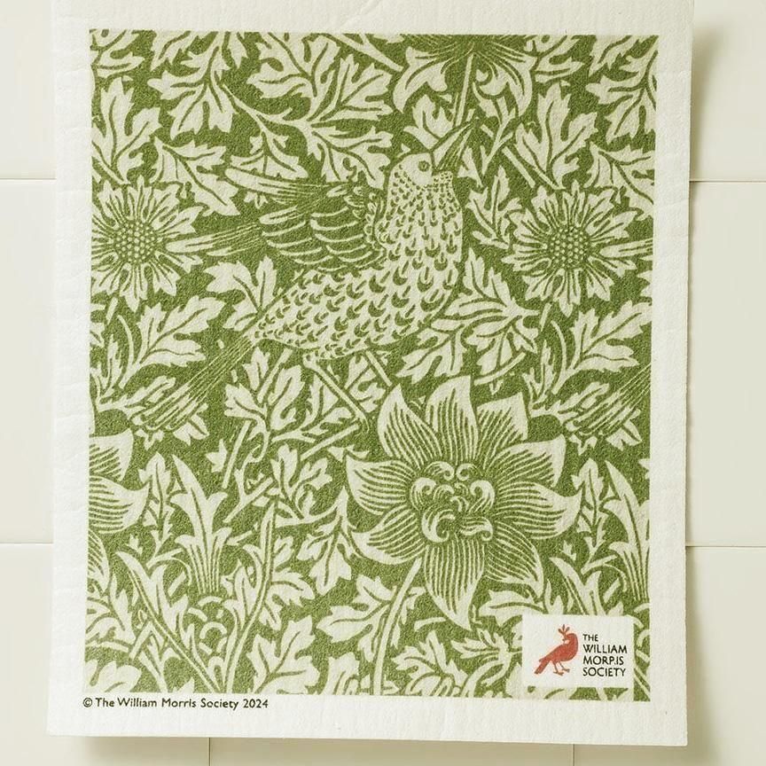 乐天商城 - スポンジワイプ バード＆アネモネ ウィリアム・モリス William Morris 北欧雑貨 ネコポス配送