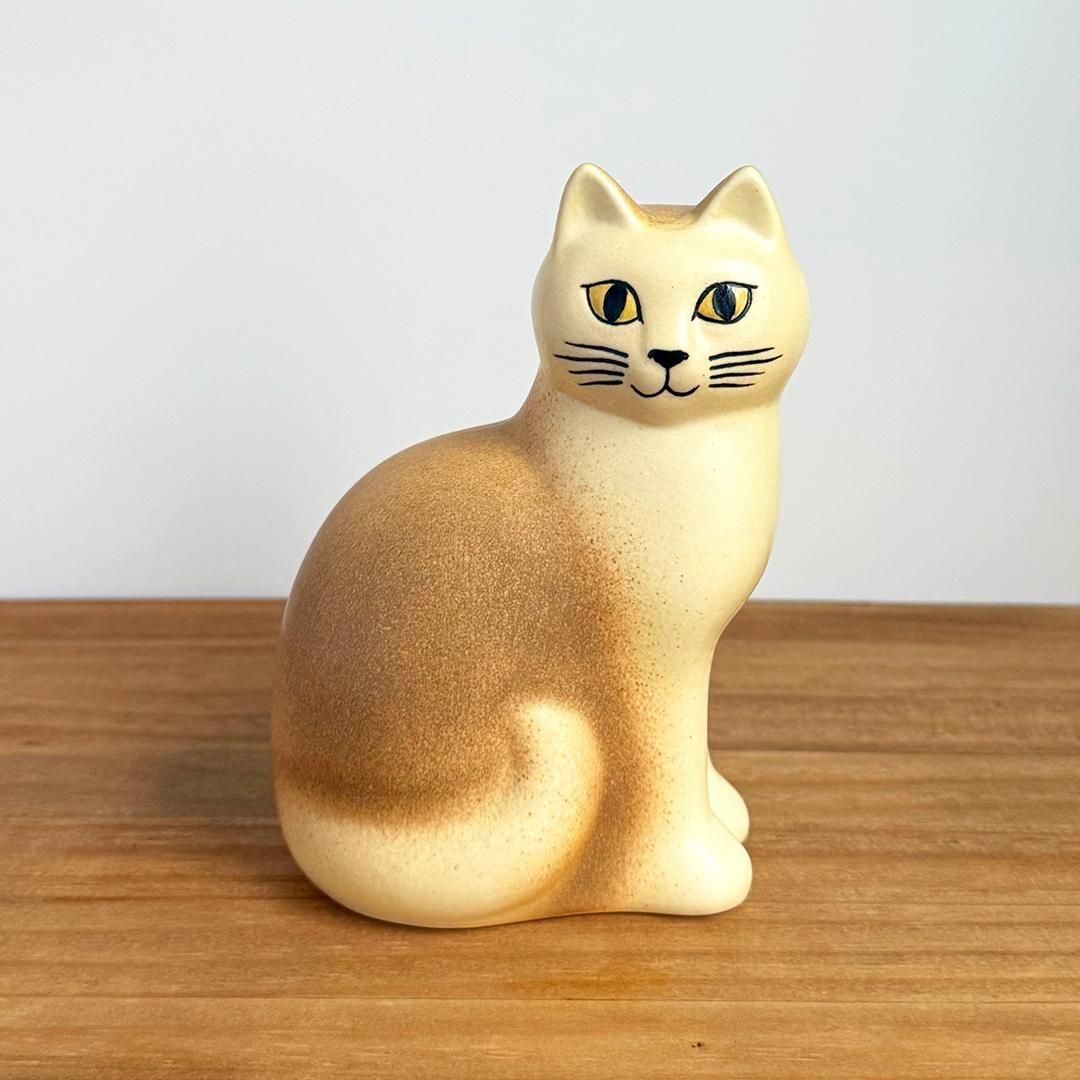 乐天商城 - オブジェ Lisa Larson キャット マンズ ミディアム ブラウン CAT Mans リサ・ラーソン 猫 Gustavsberg 置物 北欧雑貨 スウェーデン