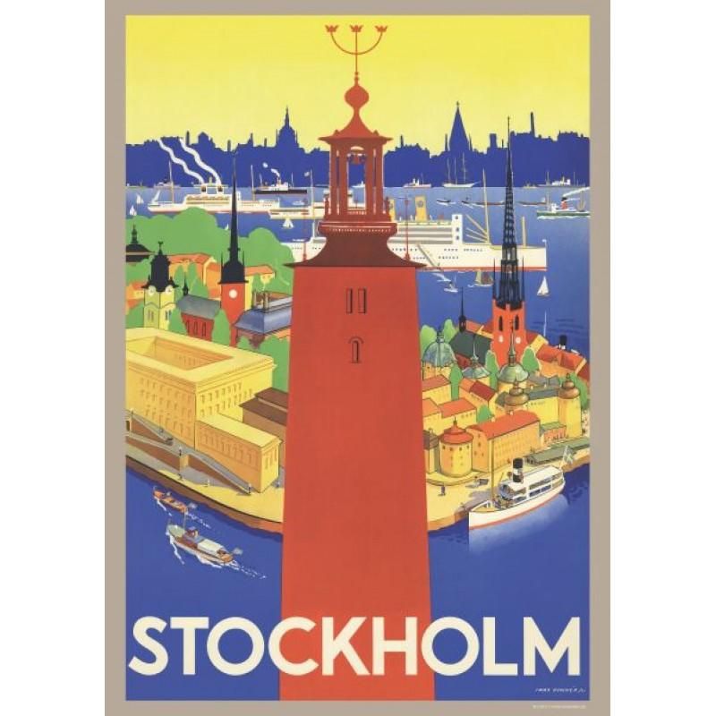 Rakuten - A4アートポスター ストックホルム / COME TO SWEDEN カムトゥスウェーデン 北欧雑貨 ネコポス配送