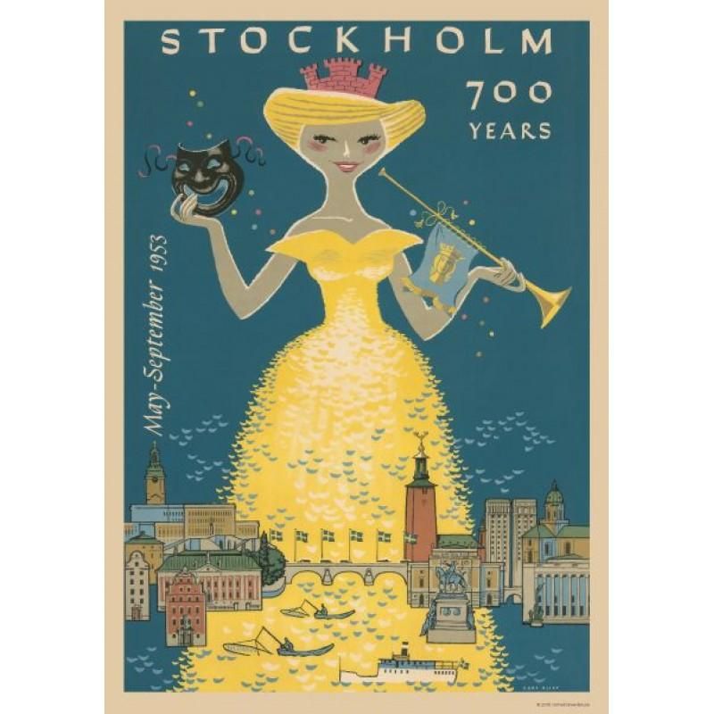 Rakuten - A4アートポスター ストックホルム700周年 / COME TO SWEDEN カムトゥスウェーデン 北欧雑貨 ネコポス配送