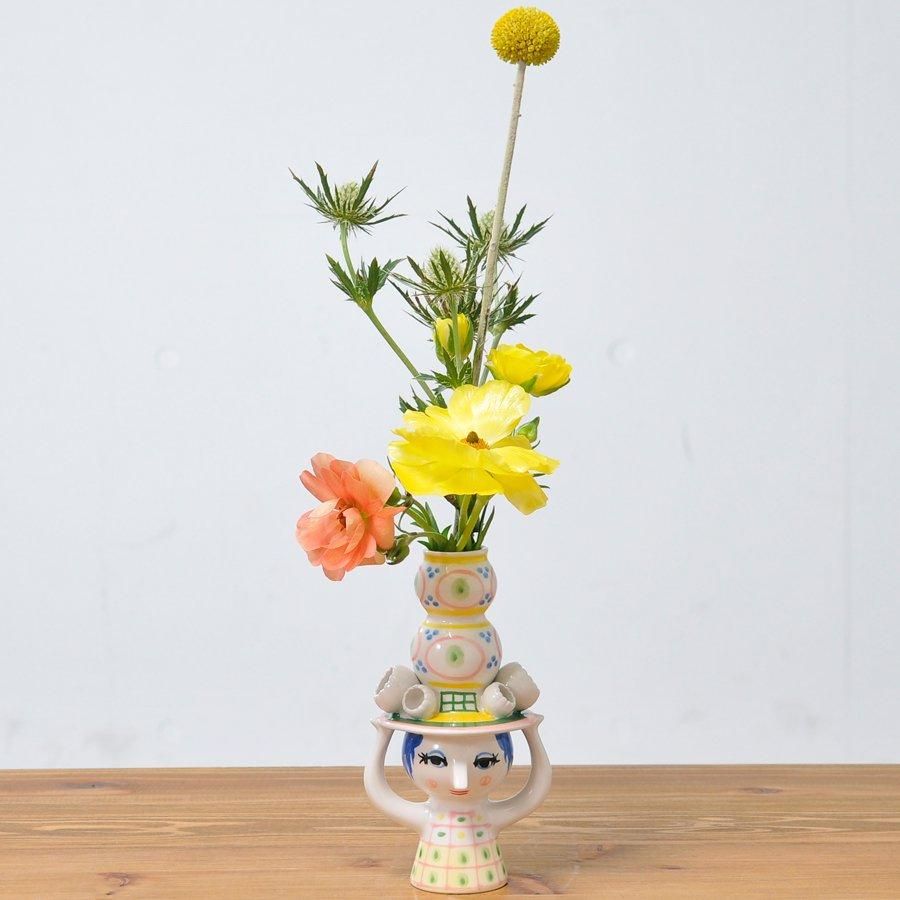 Rakuten - キャンドルホルダー/フラワーベース Lady with Hat レディウィズハット H16cm BJORN WIINBLAD ビヨン・ヴィンブラッド 帽子をかぶった女性 北欧雑貨 デンマーク