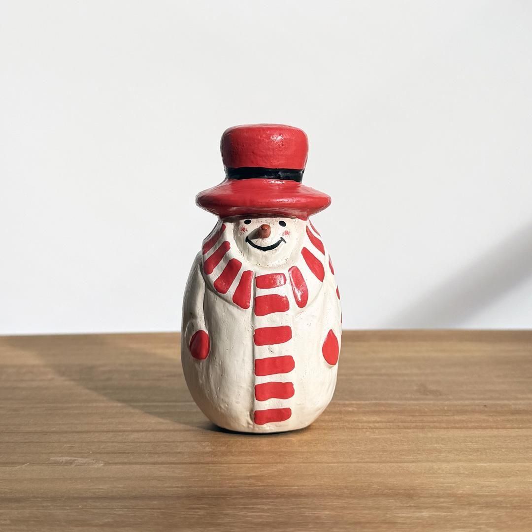 乐天商城 - ボーダーマフラースノーマン Sサイズ 10cm レッド Border Muffler Snowman -RED KOPI PANAS コピパナス 北欧雑貨