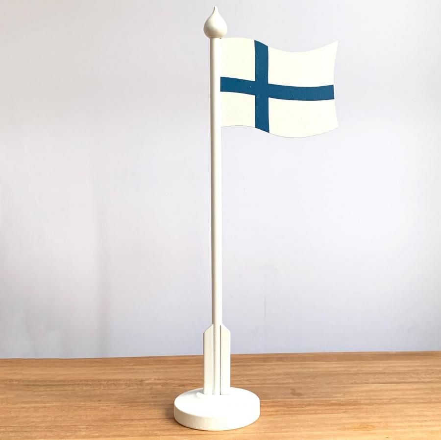 Rakuten - フィンランドフラッグオブジェ H32cm 北欧国旗 Larssons tra ラッセントレー 北欧雑貨