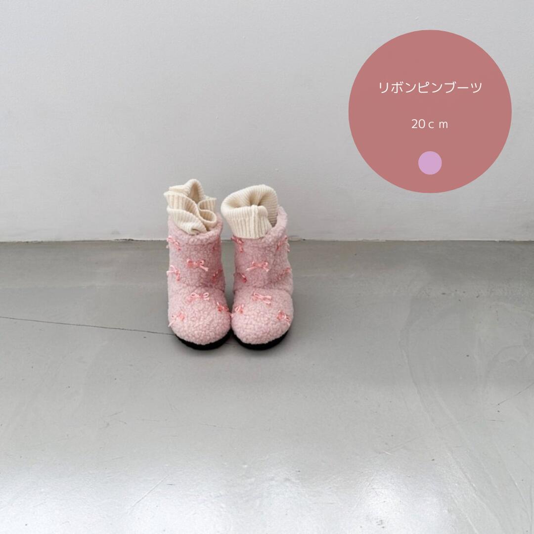 リボンピンブーツ neko シューズ 靴 韓国子供服 子供用 キッズシューズ キッズブーツ 保育園着 通学 通..