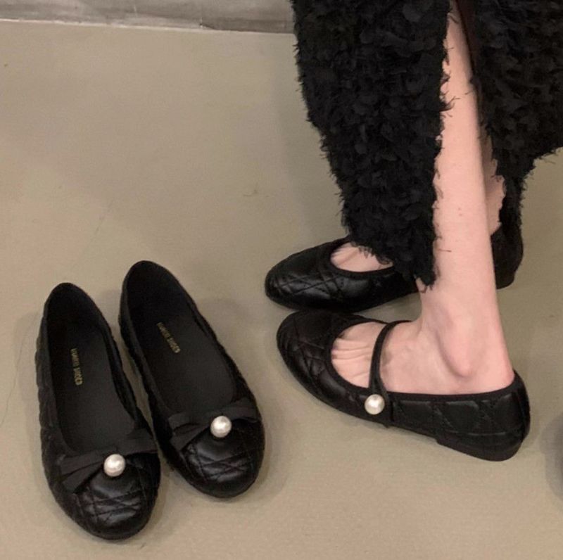 【送料無料】2024 AW 新作 2type Pearl quilting バレエシューズ