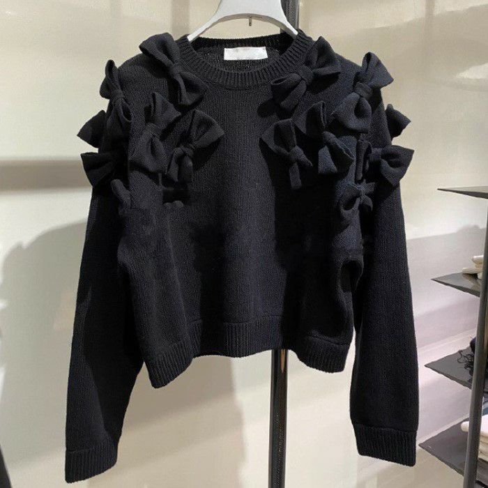 【送料無料】2023 AW 新作 Ribbon knit pulloverのサムネイル