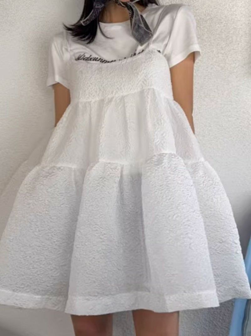 【送料無料】2025 SS 新作 2color シアー ジャガード キャミ ミニワンピースのサムネイル