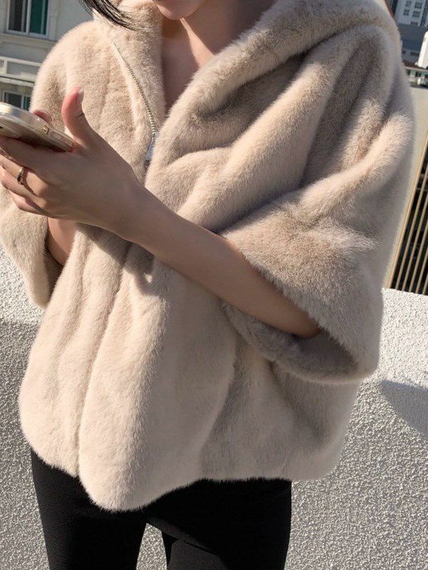 【送料無料】2025 AW 新作 4color エコファー フーディコートのサムネイル