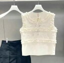 【送料無料】2024 SS 新作 Frill border カットワーク シャツ プルオーバー(4)