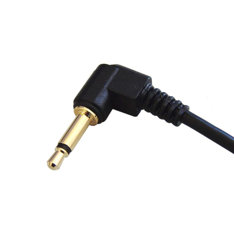 3.5mm L型 モノラルミニプラグ(オス) - SMA(メス)変換ケーブル 0.1m FNT-LH-3SMA10