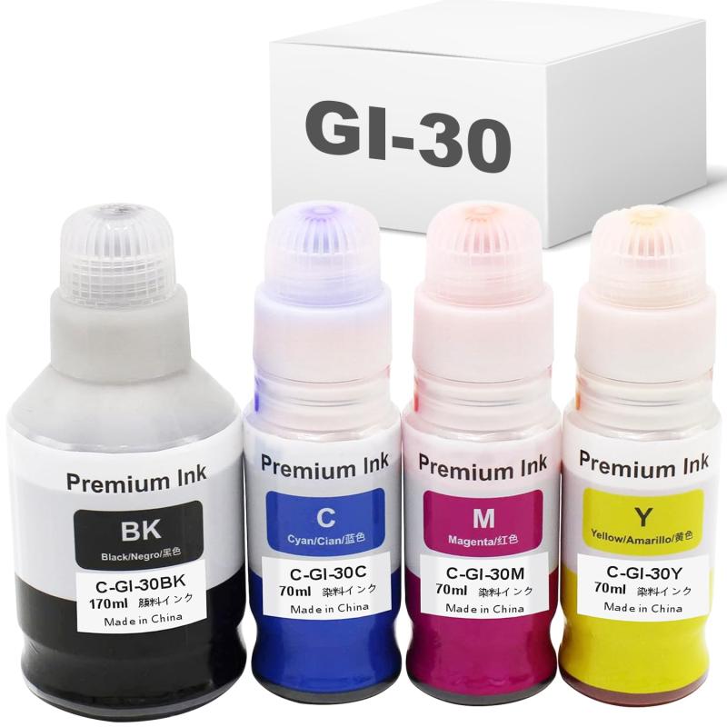 キャノン用 GI-30 4色セット GI-30PGBK GI-30C GI-30M GI-30Y 互換インクボトル 対応機種：G5030/G6030/G7030/GM4030/GM2030