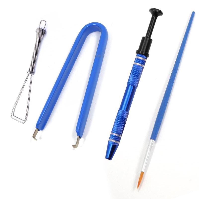 キーボード潤滑キット 4PCS 潤滑ステーション キースイッチ 引き抜き工具 キートップ引抜工具 メカニカルキーボード キースイッチ ステムホルダー Gateron Kailh MX スイッチに適しています キ