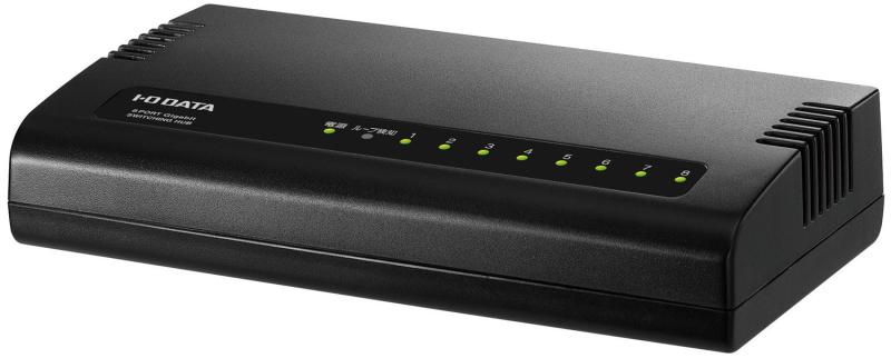 I-O DATA スイッチングハブ 8ポート|1000BASE-T(GigabitEthernet) 対応|省電力機能付