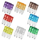 Kaito Denshi(海渡電子) ヒューズ 8種セット 各2個入り 3A 5A 7.5A 10A 15A 20A 25A 30A(2)