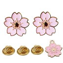 ピンバッジ さくら 桜 2個 予備留め具セット/ 桜2個(3)
