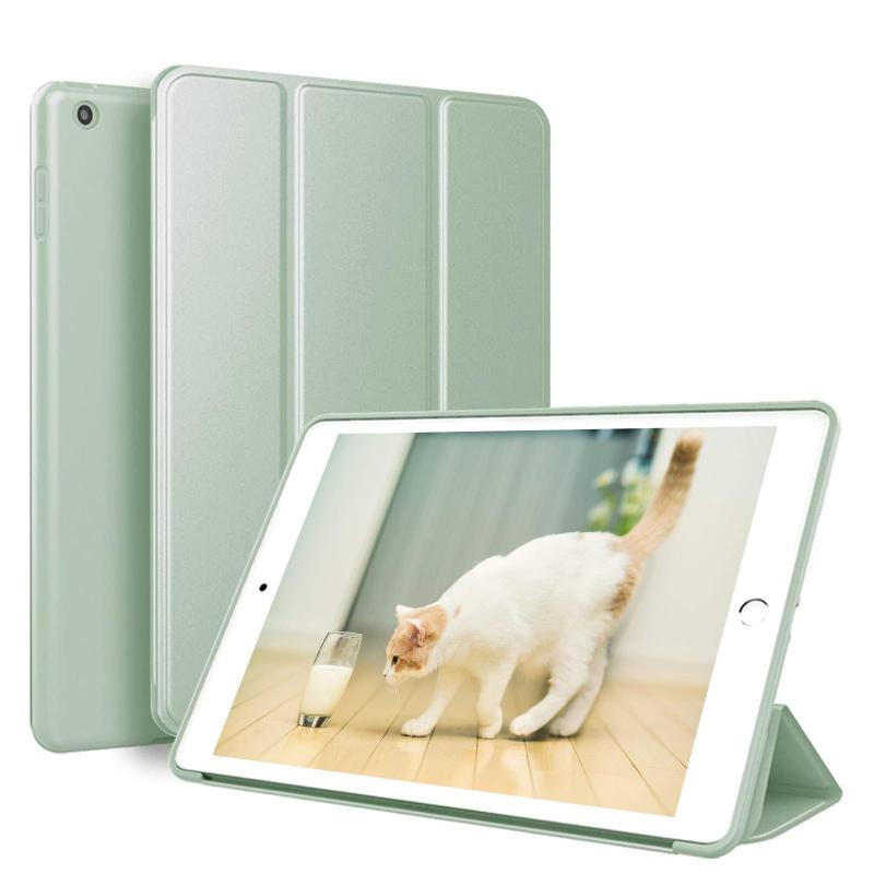 iPad 9.7 インチ 2017/2018 ケース 超軽量 柔らかいシリコン PU材質カバー 3段階折り畳み可 スタンド マグネット付き 自動スリープ機能 A1822 A1823 A1893 A1954 iPad 第5世代/ 第6世代 に対応