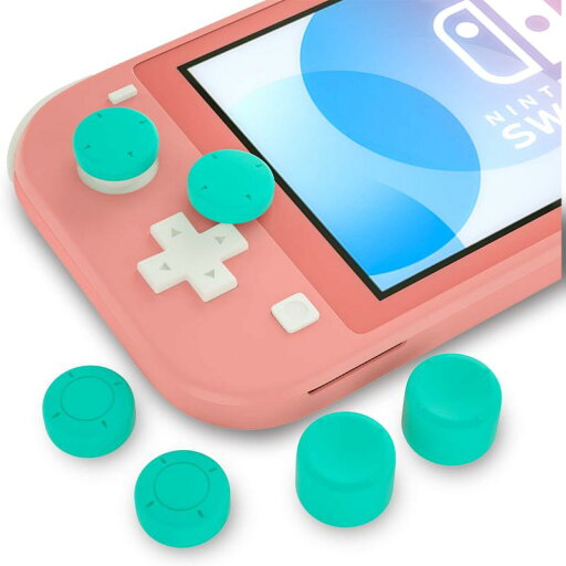 Nintendo Switch Liteグリップキャップ Switch用スティックキャップ スティックカバー ジョイコングリップ ターコイズ Switch適用 Nintendo Switch Liteグリップキャップ Switch用スティックキャップ スティックカバー ジョイコングリップ ターコイズ Switch適用
