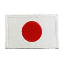 SHENKEL 日本 国旗 日の丸 パッチ ワッペン ベルクロ付き 80x50mm JAPAN(3)