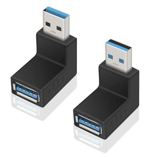 Poyiccot USB 3.0アダプタ USB L型 変換アダプタ、上向き/下向き USB L字 Type A 直角 方向変換 90度 USB延長 L字アダプタ (上向き/下向き:2種類1セット) Poyiccot USB 3.0アダプタ USB L型 変換アダプタ、上向き/下向き USB L字 Type A 直角 方向変換 90度 USB延長 L字アダプタ (上向き/下向き:2種類1セット)