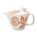 J-kitchens 勲山窯 急須 小 波佐見焼 日本製 240ml 1人用 ~ 2人用 茶こし付き ダリア レッド