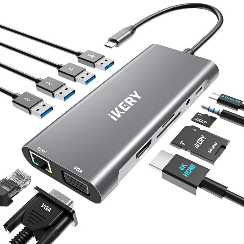 USB ハブ Type-c HDMI 変換 多機能 ドッキングステーション USB-C/USB-A SD/TFカード 7ポート 5Gbps高速転送 3.0 USB HUB PD急速充電 タイプC ハブ