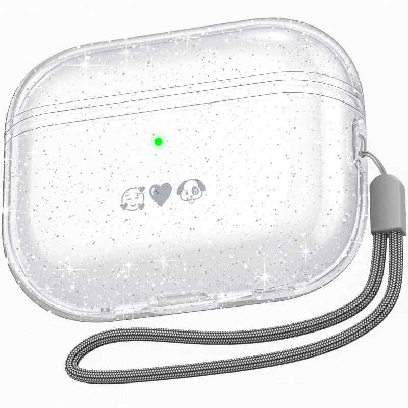 NIUTRENDZ Airpods Pro 第3世代 ケース 透明TPU保護カバー 分離式 LED可視 全面保護 落下防止 キズ防止 耐衝撃 防塵 Airpods Pro 3（2025）用