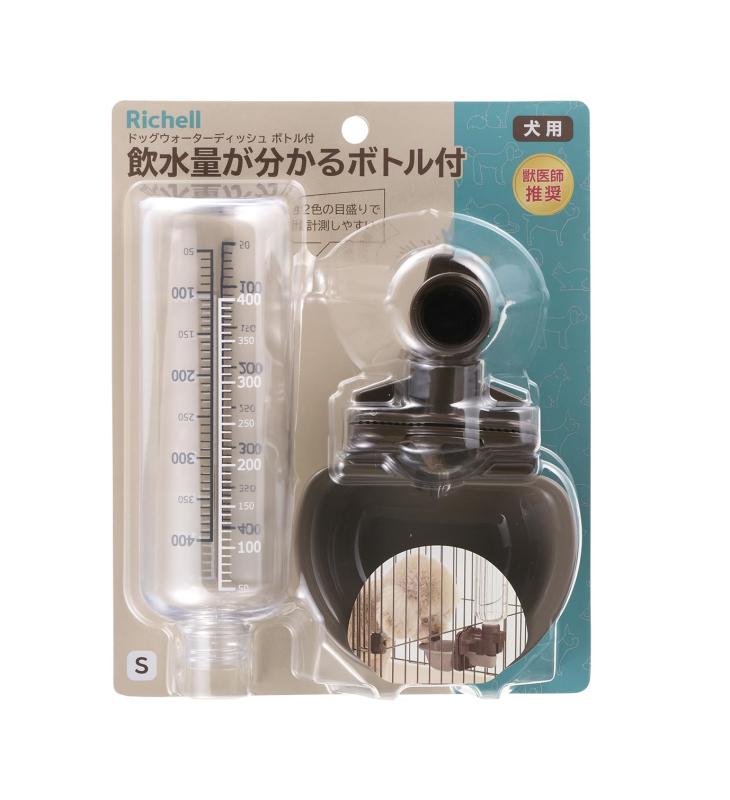 リッチェル ドッグウォーターディッシュS ボトル付 ダークブラウン