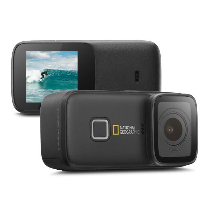 NATIONAL GEOGRAPHIC ナショナルジオグラフィック アクションカメラ 水中カメラ ウェアラブルカメラ 90.3g 超小型 超軽量 4K 30fps EIS手ぶれ補正 30M防水 様々なアクセサリーを基本提供 Wi-Fi機能搭載