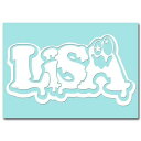 絵柄だけ残る ステッカー M 「LiSA」 白 040W(3)