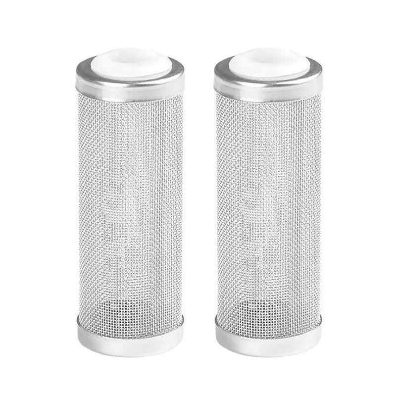 SHULLIN 2個セット アクアリウム ステンレス メッシュ ストレーナー 水槽 水族館 水草 フィルターケー..