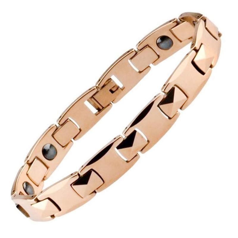 ゲルマニウム ブレスレットレディース 磁気 腕輪 ピンクゴールド 女性 誕生日 アクセサリー プレゼント..