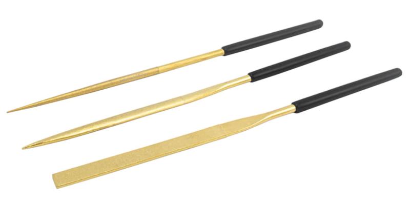 ミネシマ チタンコーティング ダイヤモンドヤスリ 3本組 ♯200 ホビー用工具 H-19