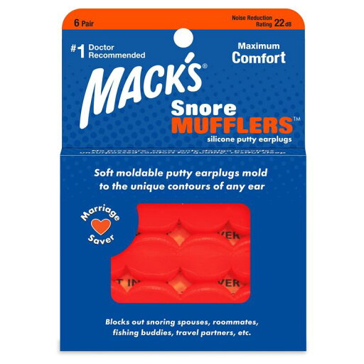 Macks Pillow Soft シリコン耳栓 6ペア オレンジ【作業、勉強での騒音を防止。水泳でも使用できる防水耳栓。快適な睡眠にも】 Macks Pillow Soft シリコン耳栓 6ペア オレンジ【作業、勉強での騒音を防止。水泳でも使用できる防水耳栓。快適な睡眠にも】